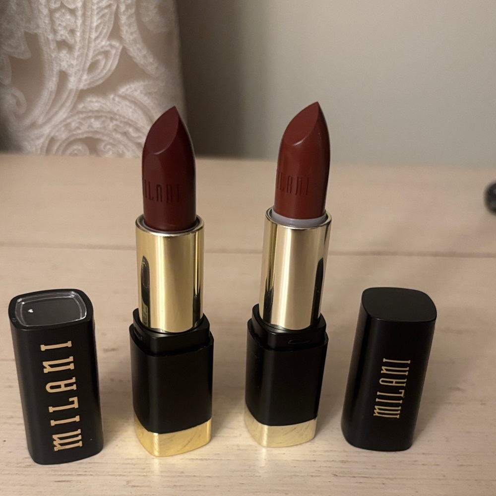 Milani Lipstick Pair - Rich Burgundy and Warm Chestnut